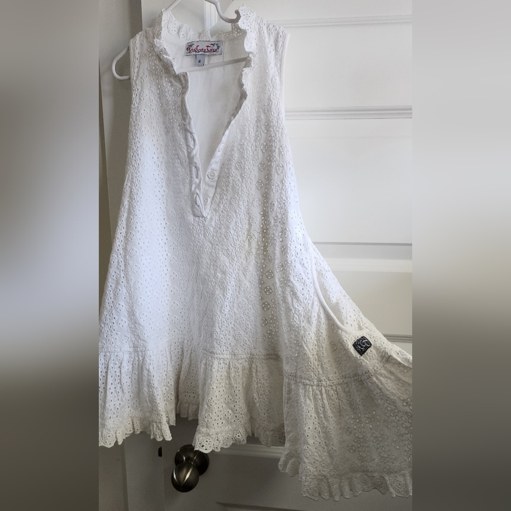 Elegant White Embroidered Dress